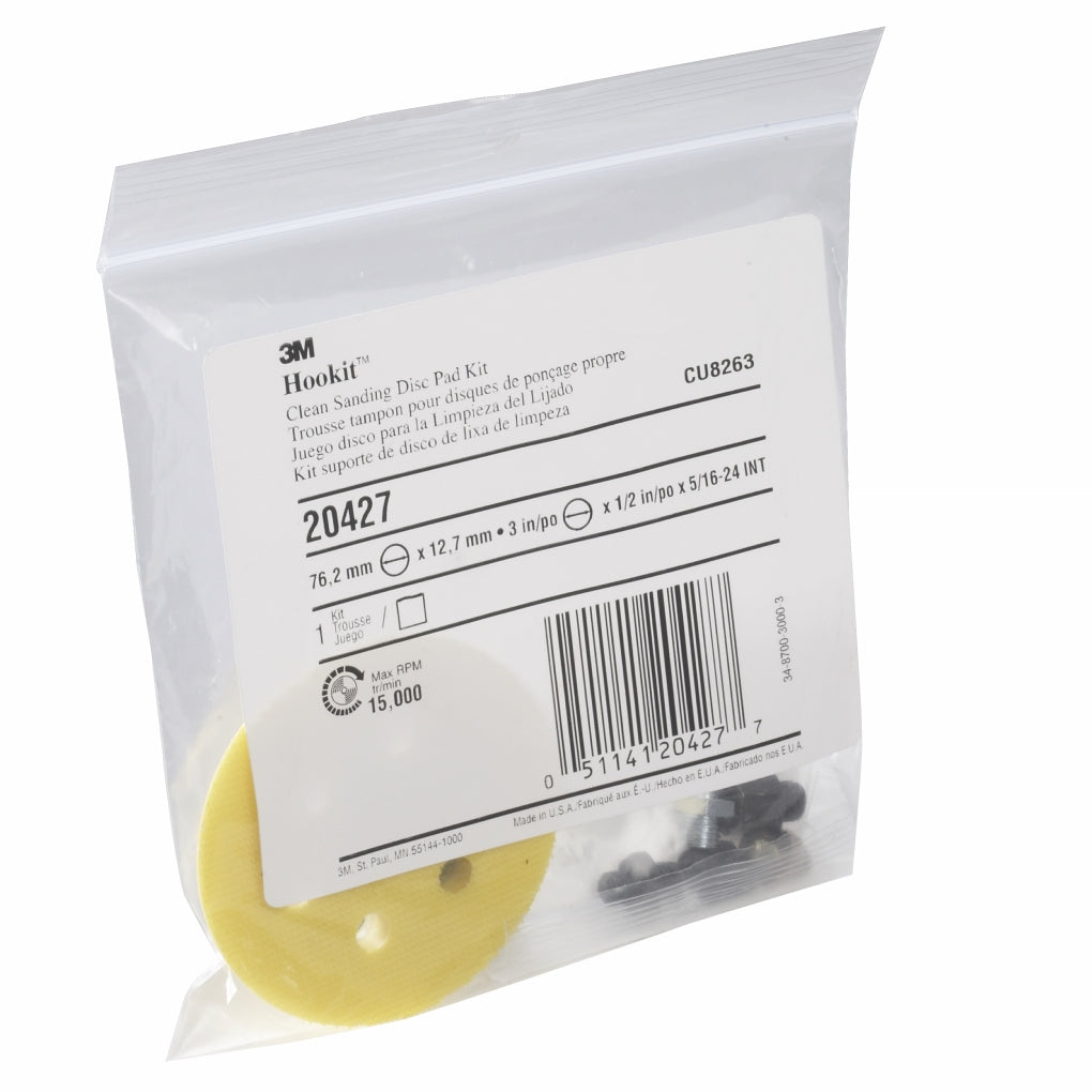 3M 20427 Clean Sanding Disc Pad Kit