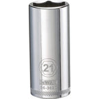 DeWalt - DWMT96362OSP - 21 MM X 3/8 In. Drive Metric 6 Point Deep Socket 1 Piece