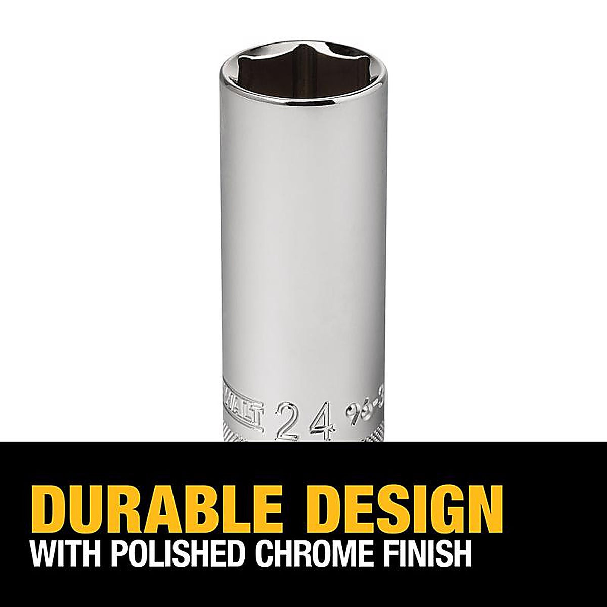 DeWalt - DWMT96370OSP - 24 MM X 1/2 In. Drive Metric 6 Point Deep Socket 1 Piece