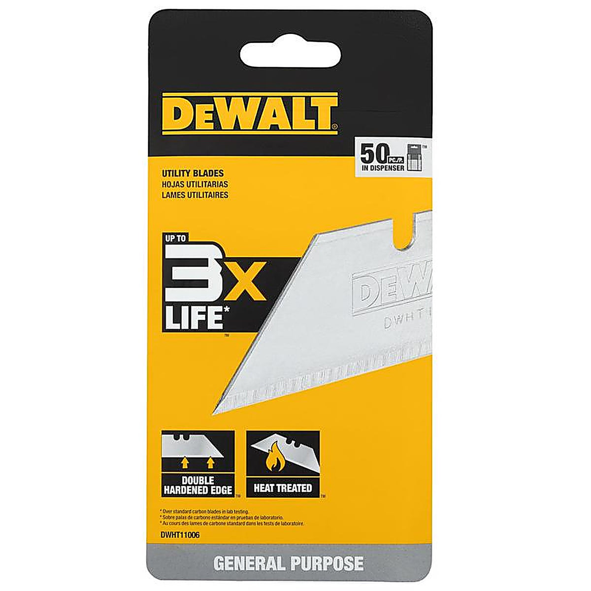 DeWalt - DWHT11006 - Bi-Metal Double-Edge Utility Blade 2.4 In. L 50 Piece
