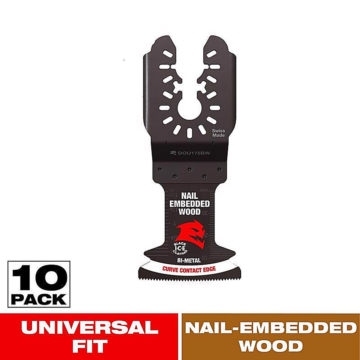 Diablo - DOU175BW10 - Demo Demon 1-3/4 In. W Bi-Metal Curved Oscillating Blade Nail-Embedded Wood 10 Pack