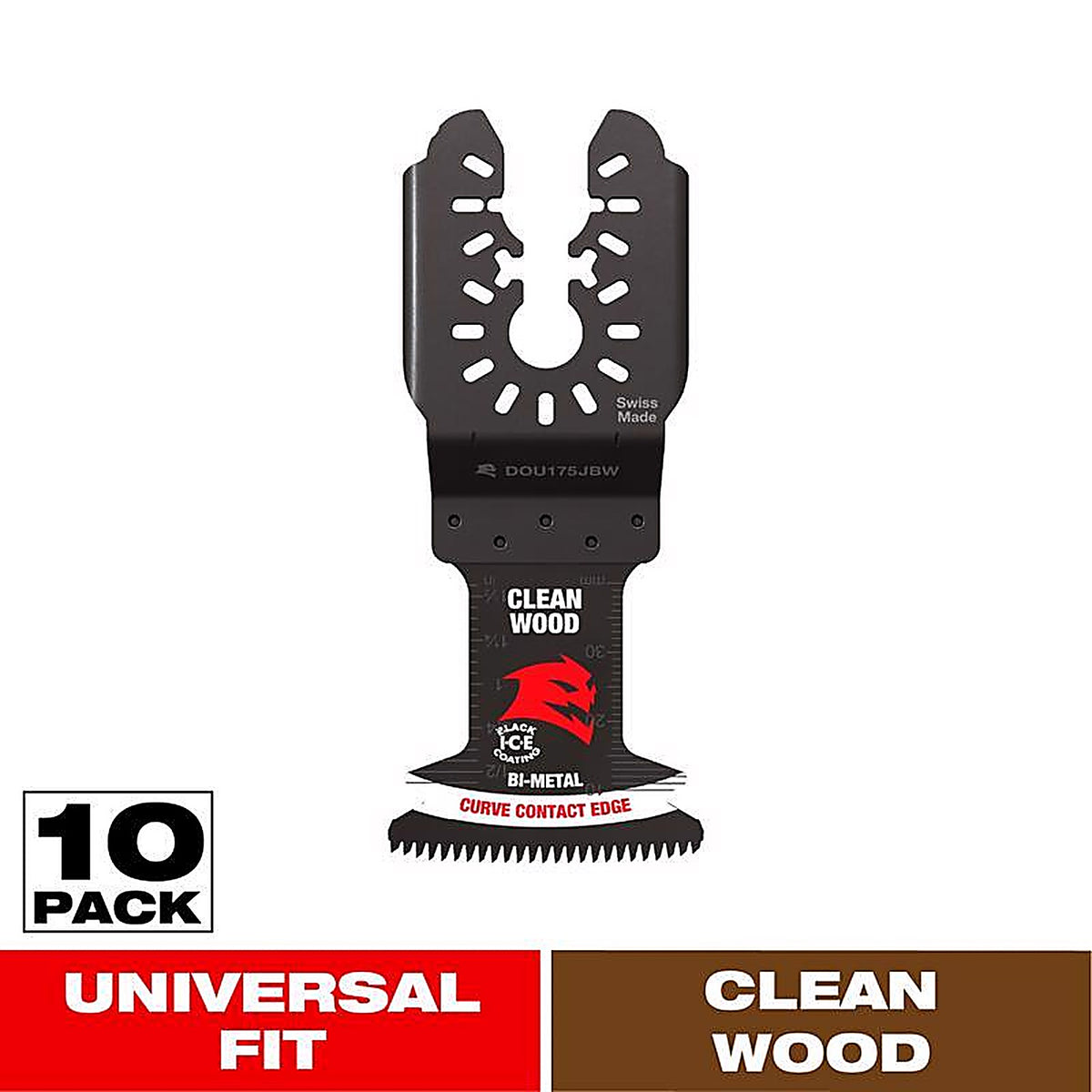 Diablo - DOU175JBW10 - Demo Demon 1-3/4 In. W Bi-Metal Curved Oscillating Blade Clean Wood 10 Pack