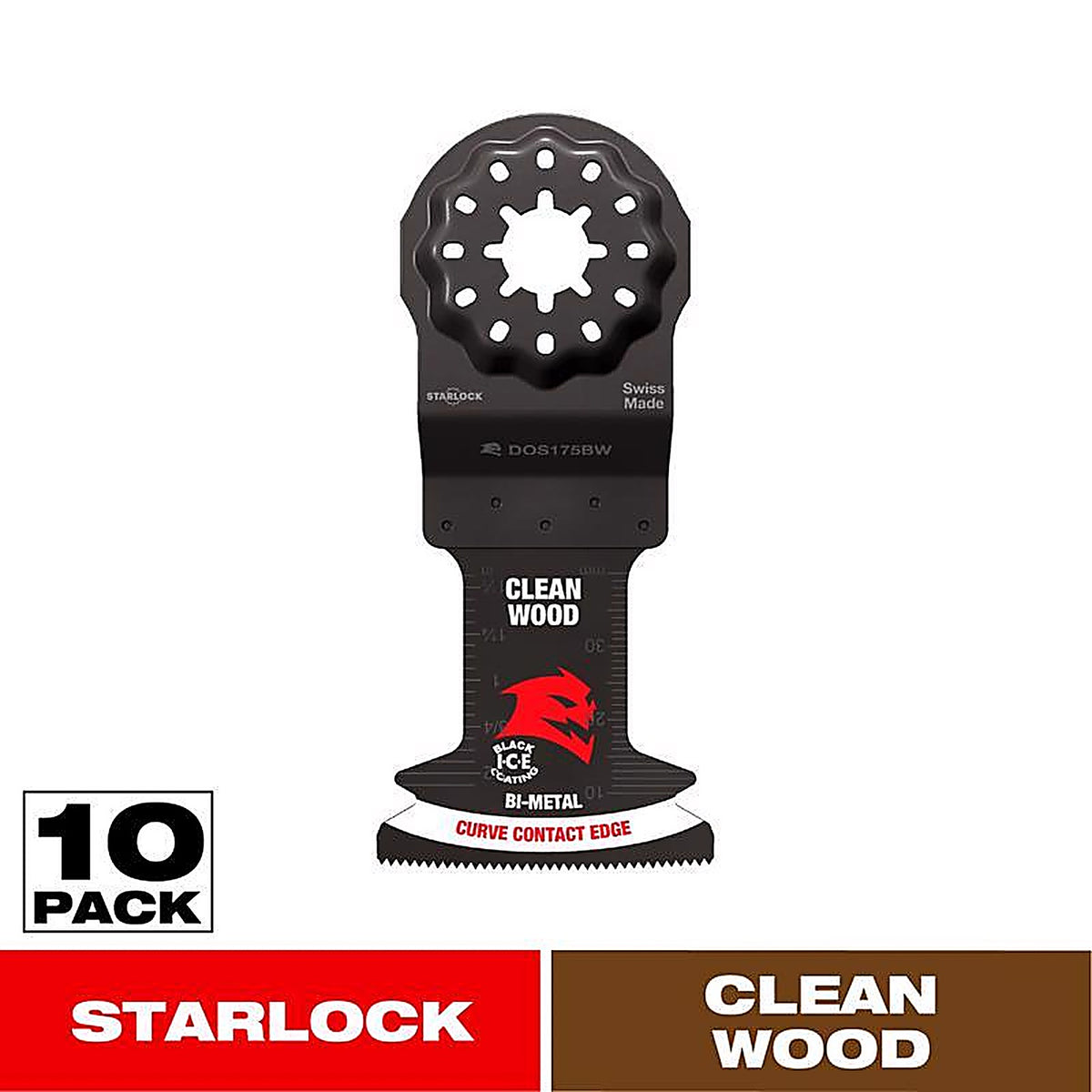 Diablo - DOS175JBW - Demo Demon 1-3/4 In. W Bi-Metal Starlock Curved Oscillating Blade Nail-Embedded Wood 1 Pack