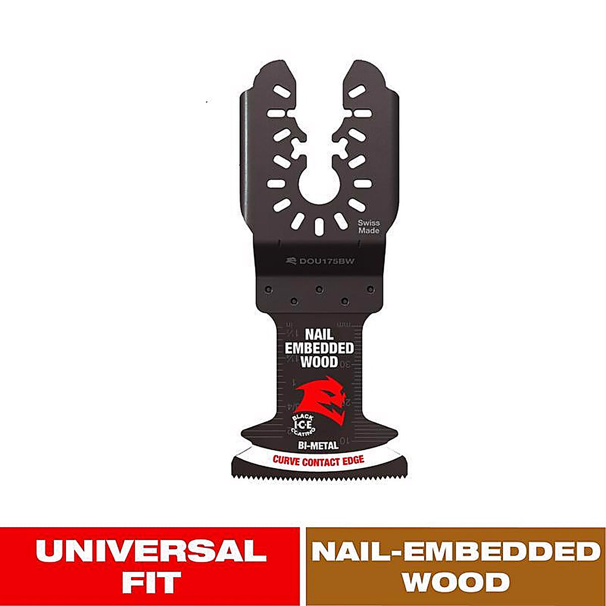 Diablo - DOU175BW - Demo Demon 1-3/4 In. W Bi-Metal Universal Fit Curved Oscillating Blade Nail-Embedded Wood 1 P