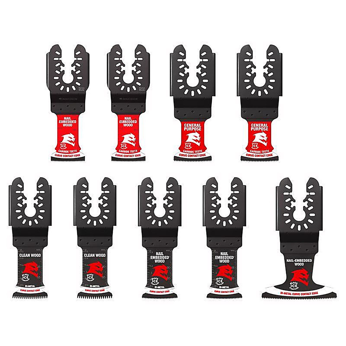 Diablo - DOU9S - Bi-Metal/Carbide Tipped Oscillating Blade Set General Purpose Cuts 9 Piece