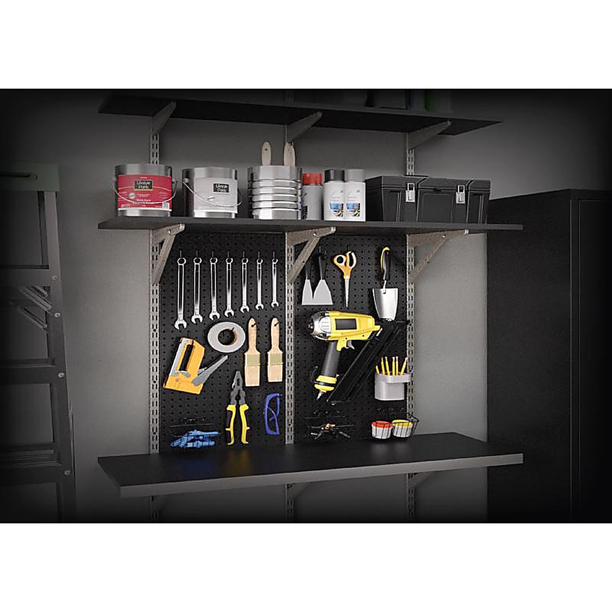 Knape & Vogt - 0204-1632BK - Heavyweight 16 In. W X 32 In. H X 0.65 In. D Pegboard Steel Black