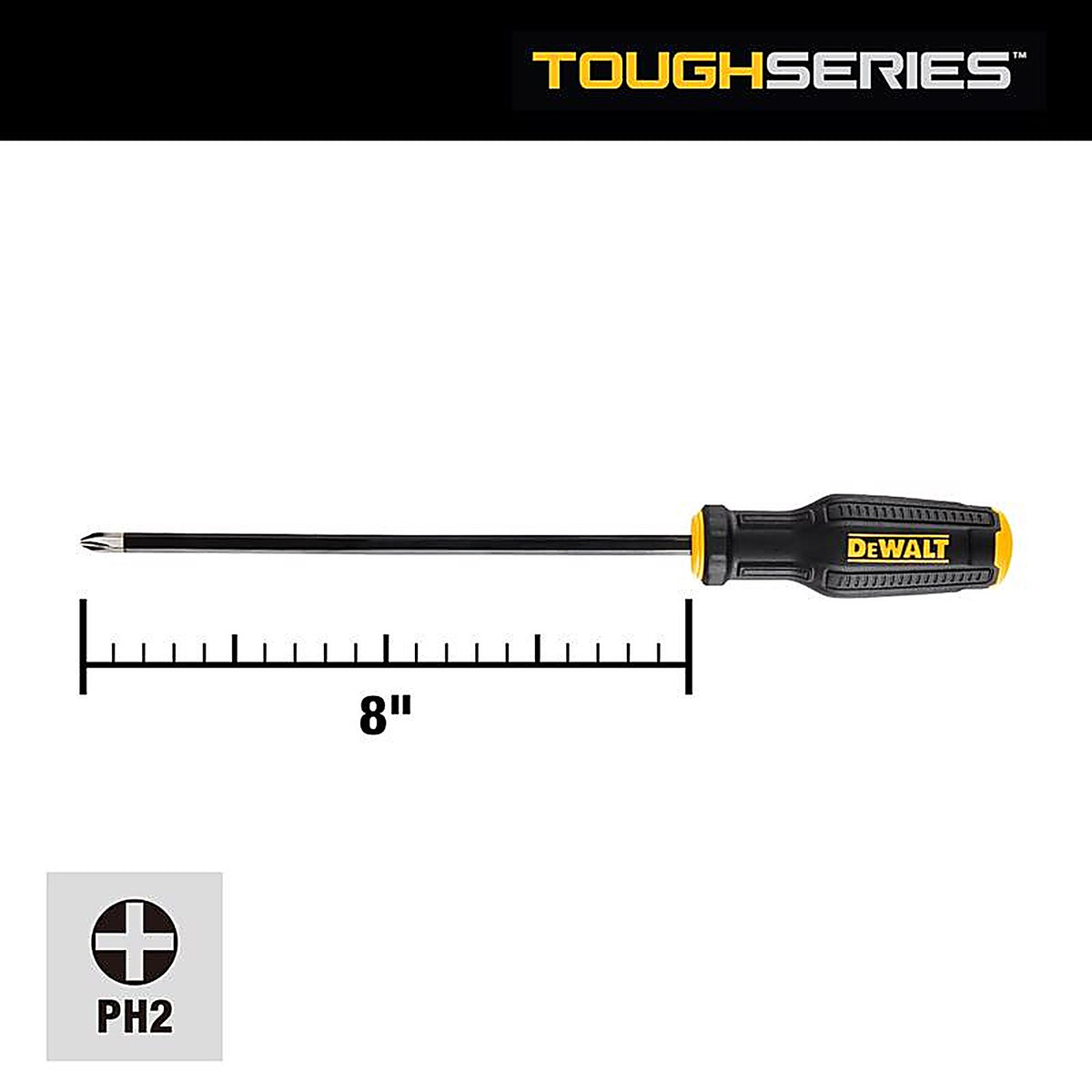 DeWalt - DWHT65002 - Toughseries 2 Size X 8 In. L Screwdriver 1 Pack
