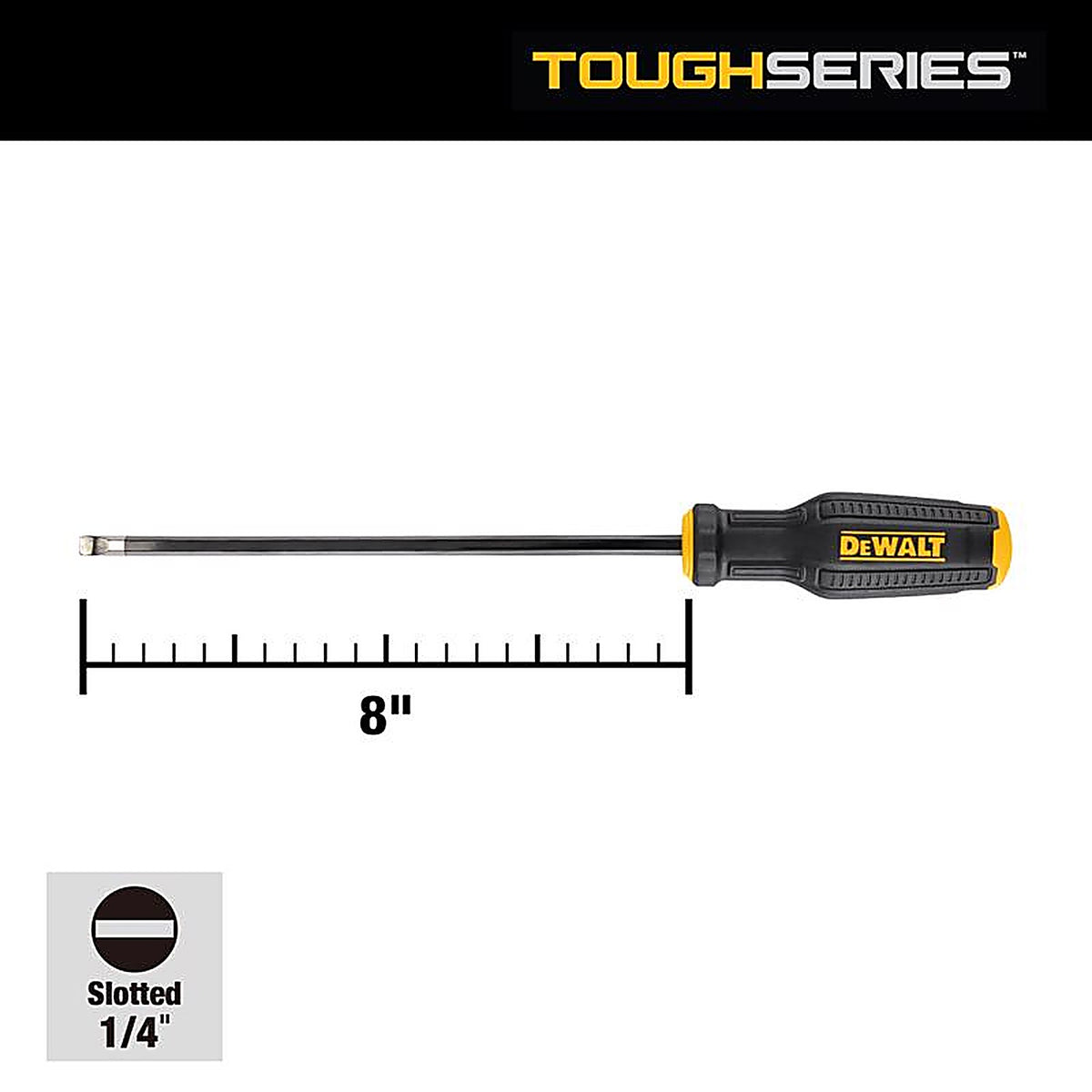 DeWalt - DWHT65006 - Toughseries 1/4 Sizes X 8 In. L Screwdriver 1 Pack
