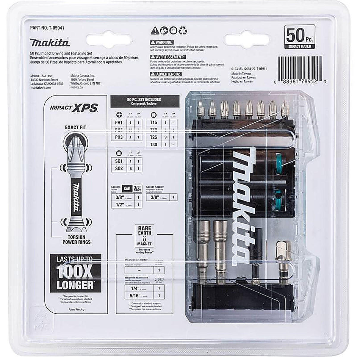 Makita - T-05941 - Impact Xps HEX Combo Bit Set 1 Pack