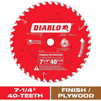 Diablo D0740A 7-1/4 in. D X 5/8 in. Carbide Finishing Saw Blade 40 teeth 1 pc