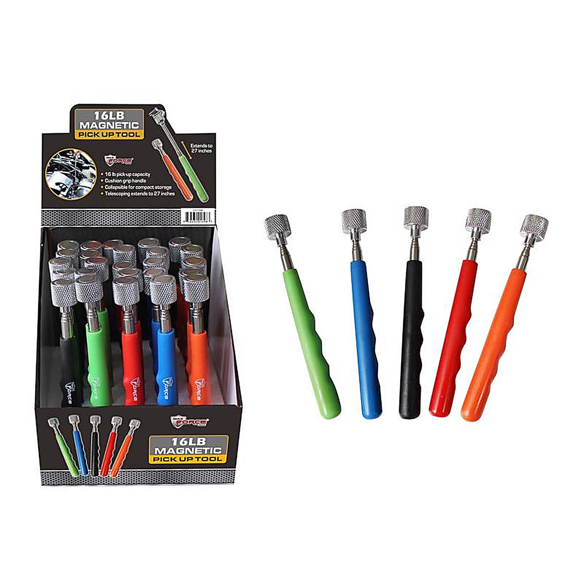 Diamond Visions - 22-2221398 - 27 In. L X 1 In. W Multi-Colored Magnetic Pick-Up Tool