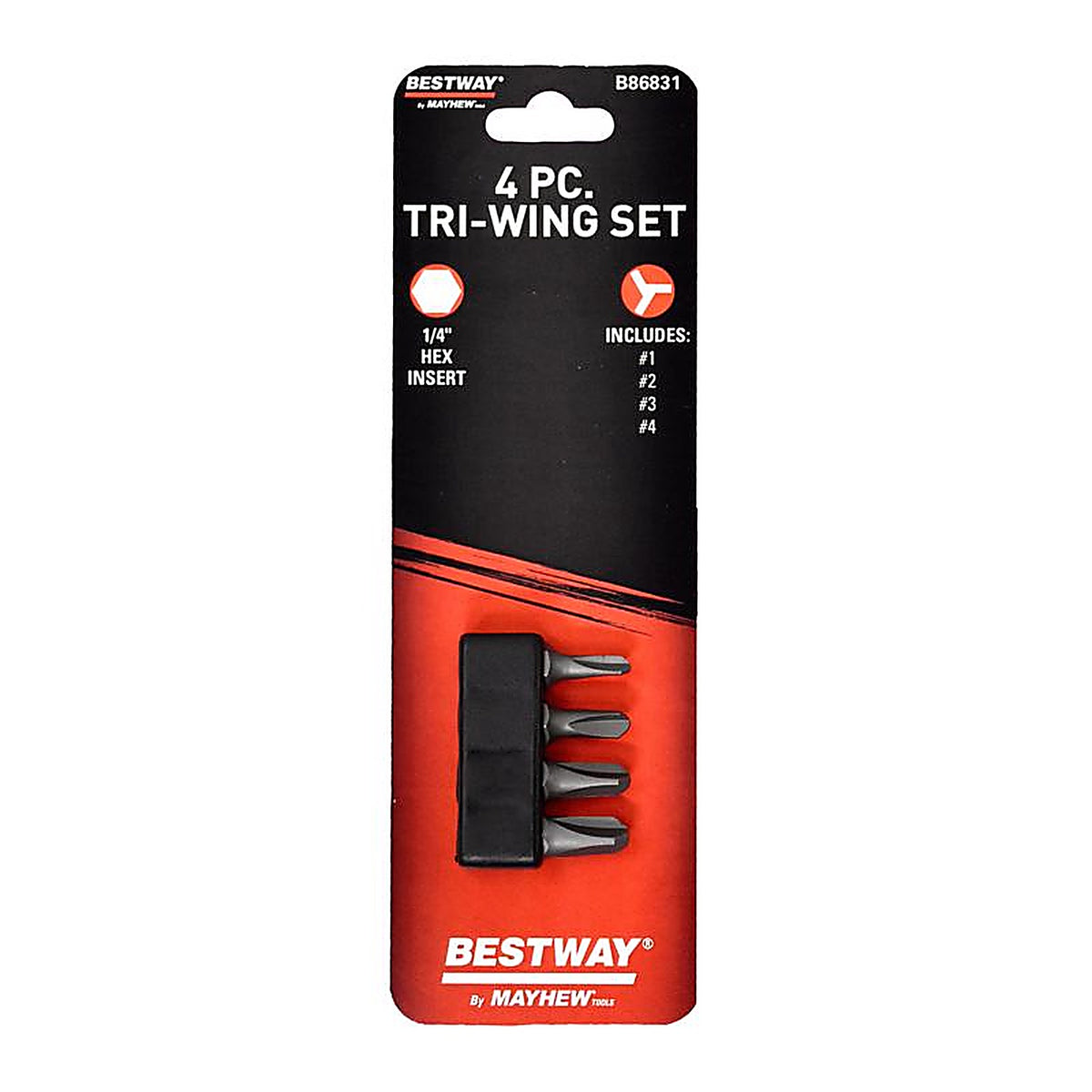 Mayhew - B86831 - Bestway Tri-Wing Screwdriver Bit Set 4 Piece