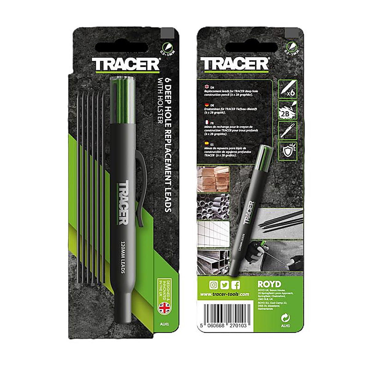 Tracer - ALH1 - 4.75 In. L Holster Replacement Leads Assorted 6 Piece