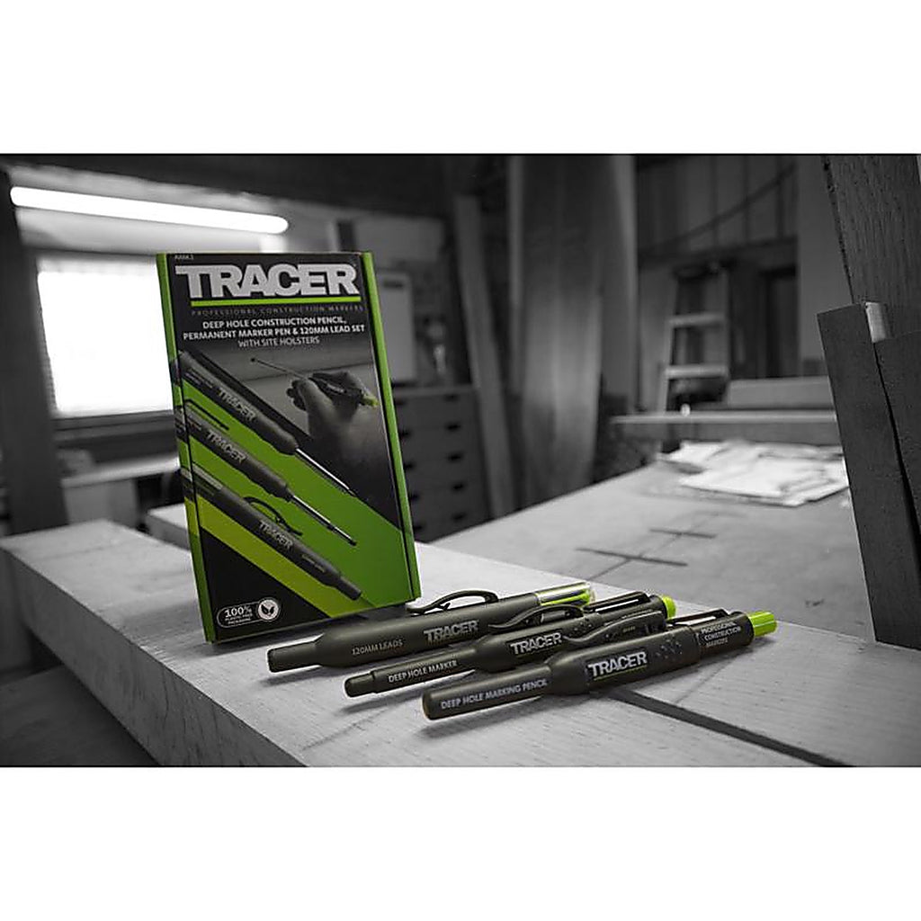 Tracer - AMK3 - 6 In. L Deep Hole Deep Hole Marker Black 3 Piece