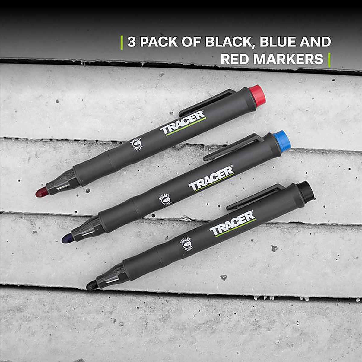 Tracer - ACF-MK3 - 6 In. L Marker Kit Assorted 3 Piece