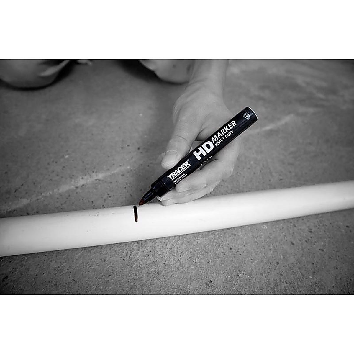 Tracer - AHD1 - 6 In. L Permanent Marker Black 1 Piece