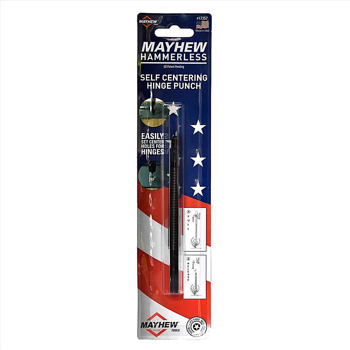 Mayhew - 17357 - Alloy Steel Hammerless Hinge Pin Remover 1 Piece