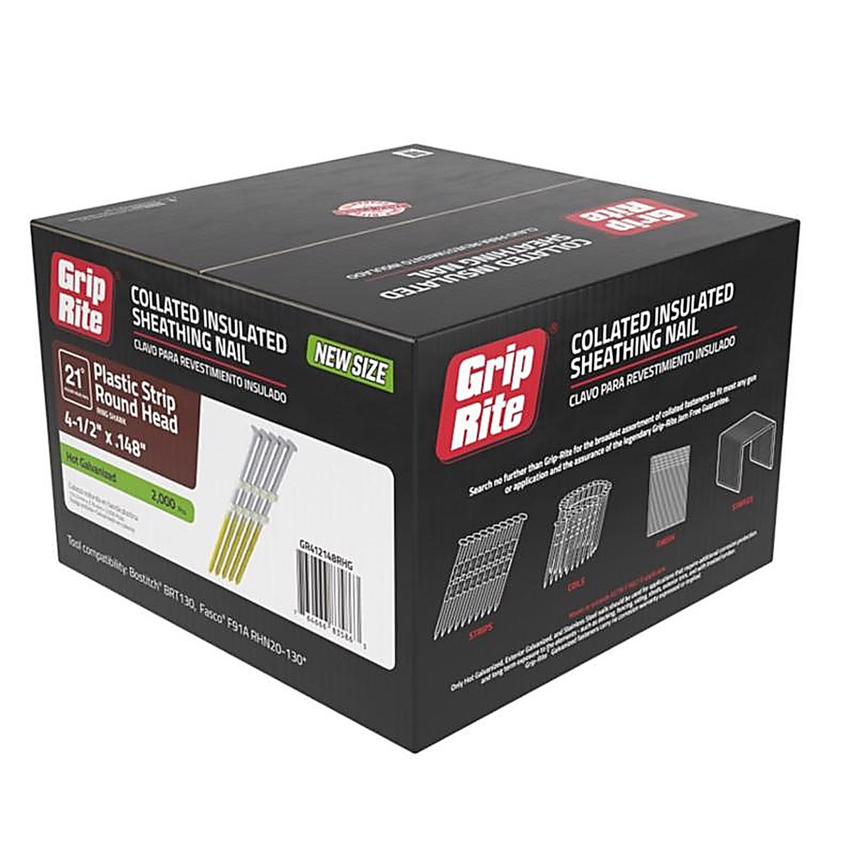 Grip-Rite - GR412148RHG - 4-1/2 In. Framing Steel Nail Full Round Head 2000 Piece