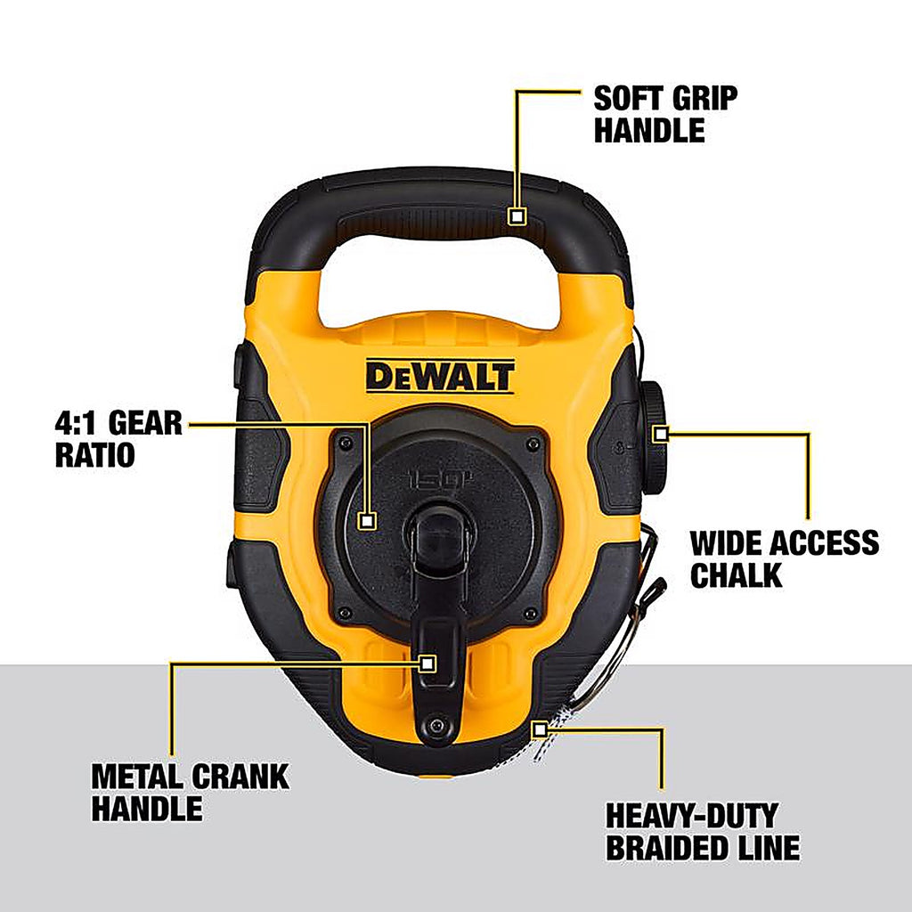 DeWalt - DWHT48337 - Large Capacity Chalk Line Reel 150 Ft. Braided