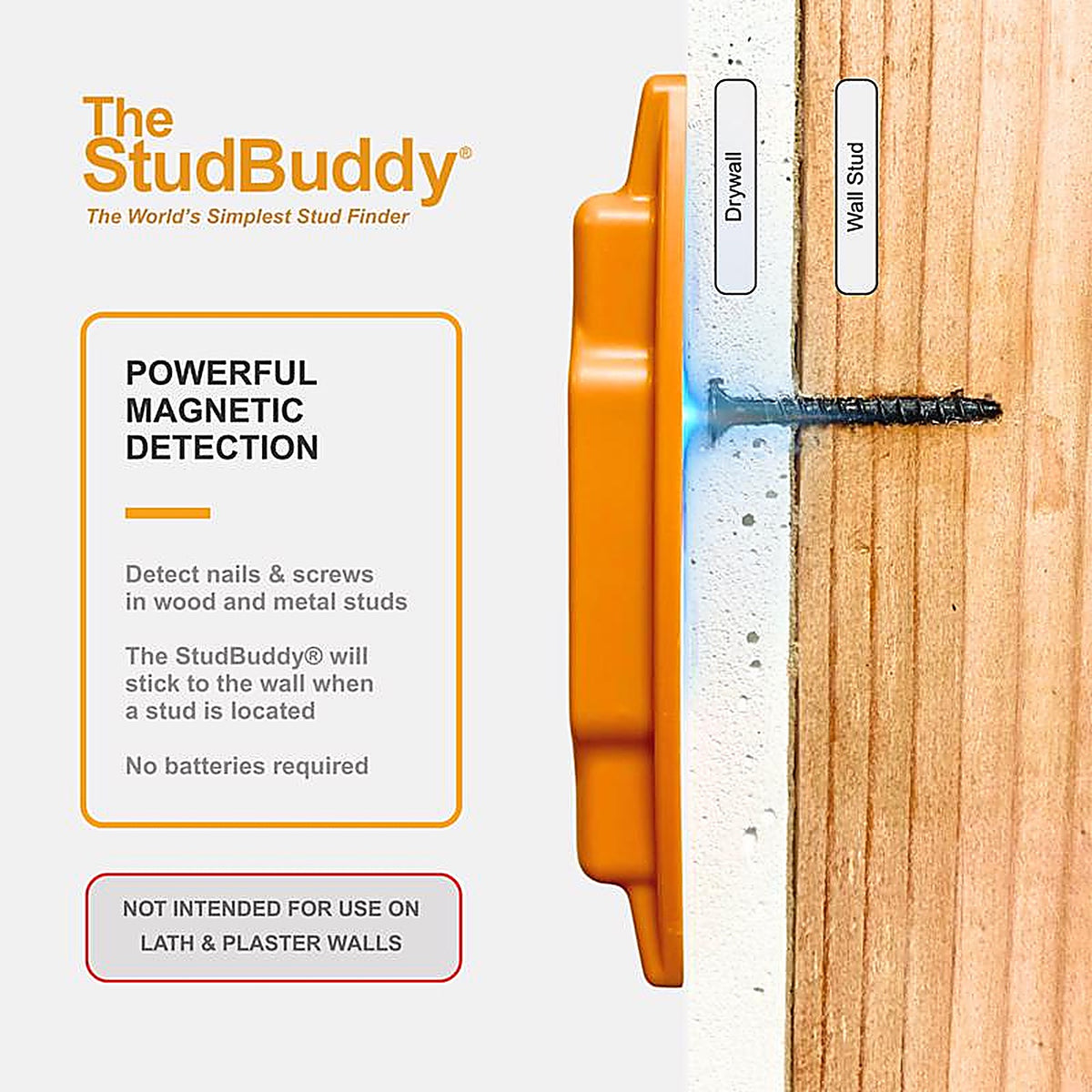 The Studbuddy - 000108 - 2 Pack 5.5 In. L X 1 In. W Magnetic Stud Finder 2 In. 2 Piece