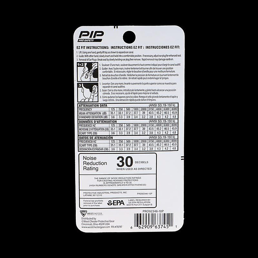 Ez-Twist - PRO92346-10P - Disposable Ear Plugs Red 10 Piece