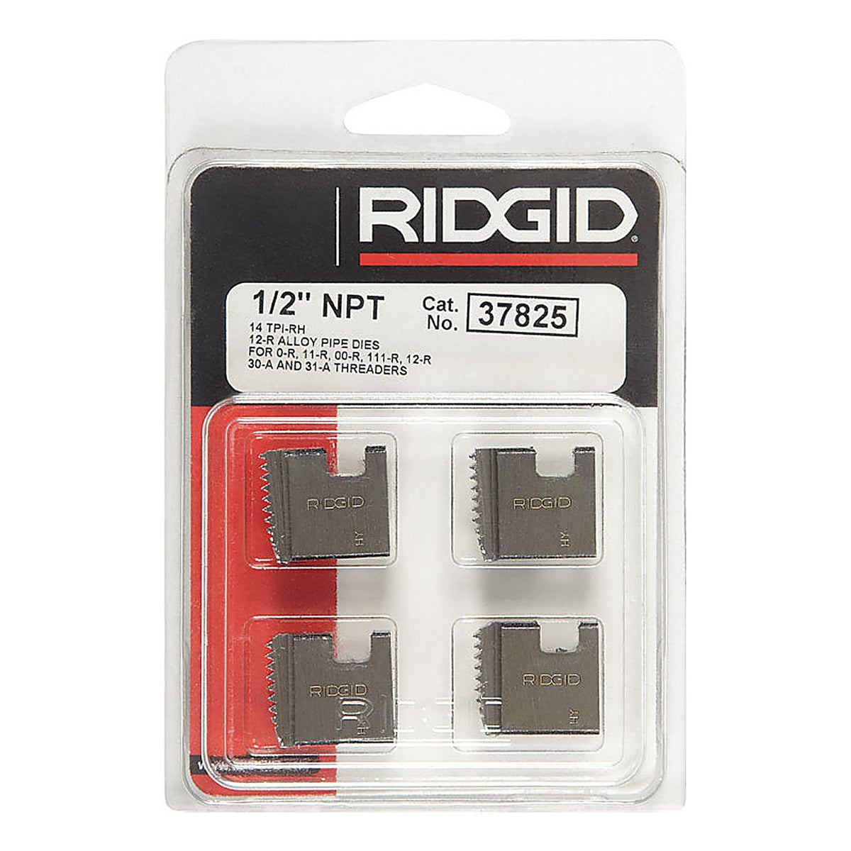 Ridgid - 37825 - Alloy Steel SAE Pipe Threading Die 1/2 In. 4 Piece