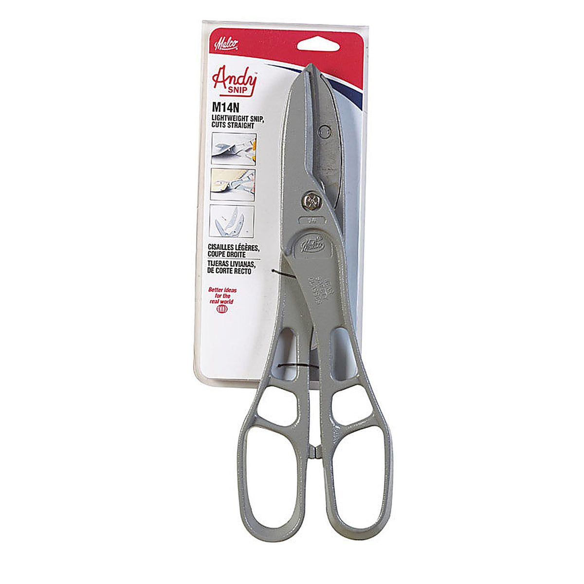 Malco - M14 - 14 In. Steel Straight Andy Pattern Snip 24 Ga. 1 Pack