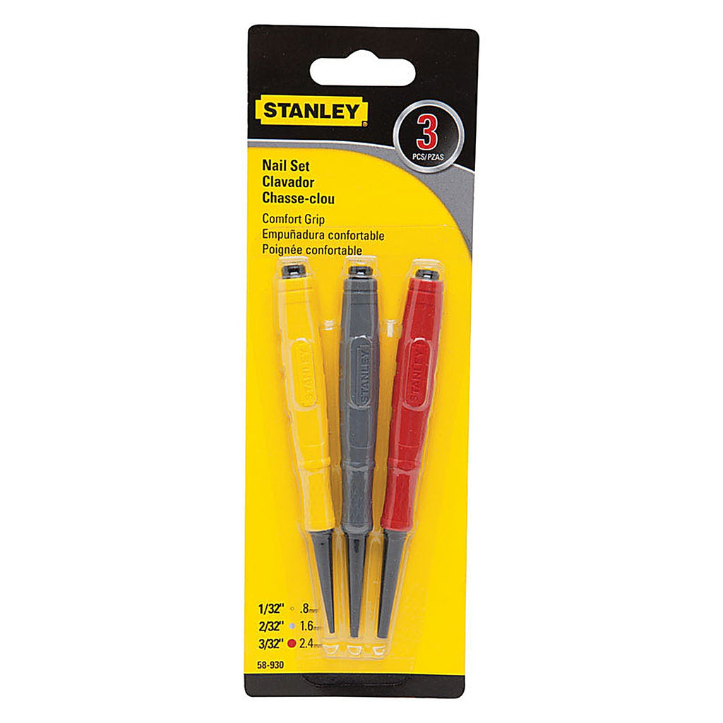 Stanley 58-930 Cushion Grip Nail Set 3/pc.