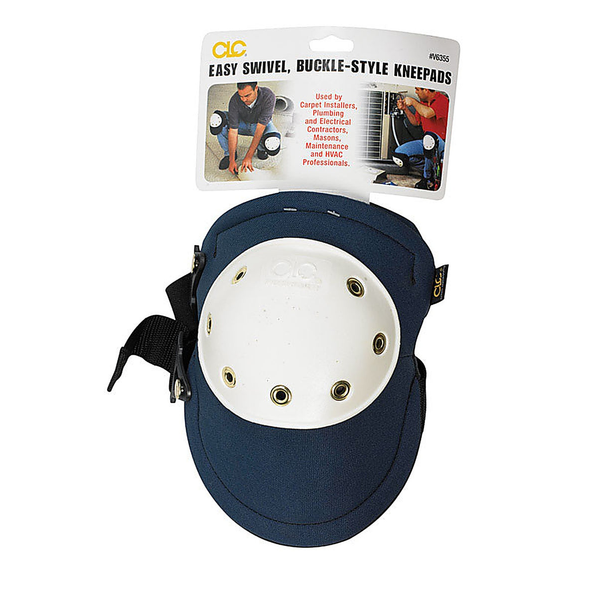 CLC V6355 7.25 in. L X 5.5 in. W Foam/Polyester Knee Pads Blue