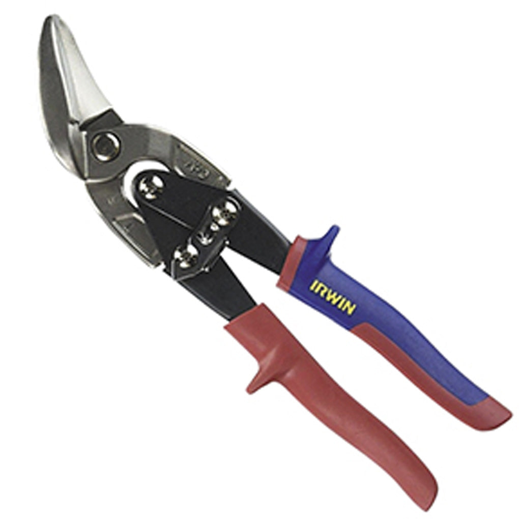IRWIN 2073211 Offset Utility Snips, Curves Left, 1-5/16in.
