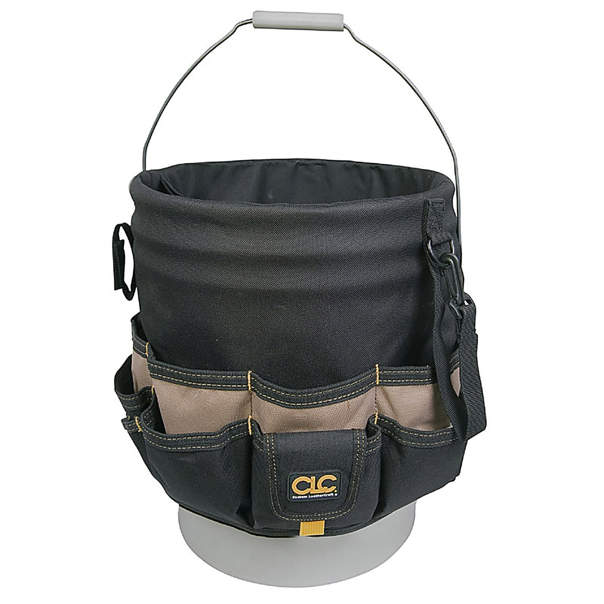 CLC 1119 3 in. W X 12.75 in. H Polyester Bucket Organizer 48 pocket Black/Tan 1 pc