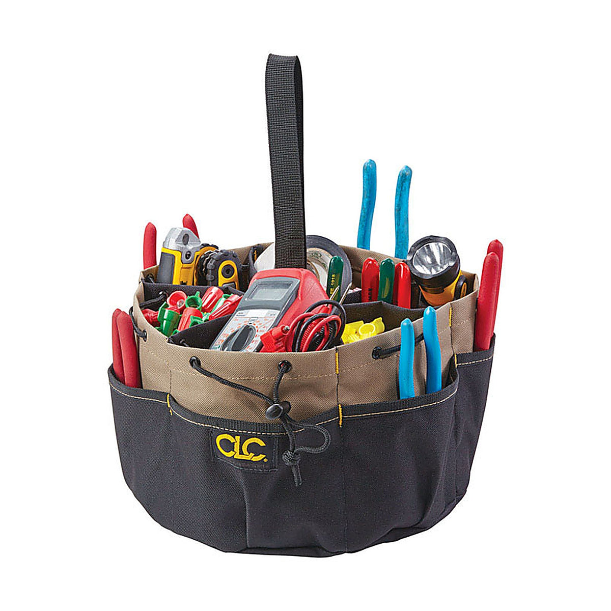 CLC 1148 7 in. H Polyester Bucket Organizer 18 pocket Black/Tan 1 pc