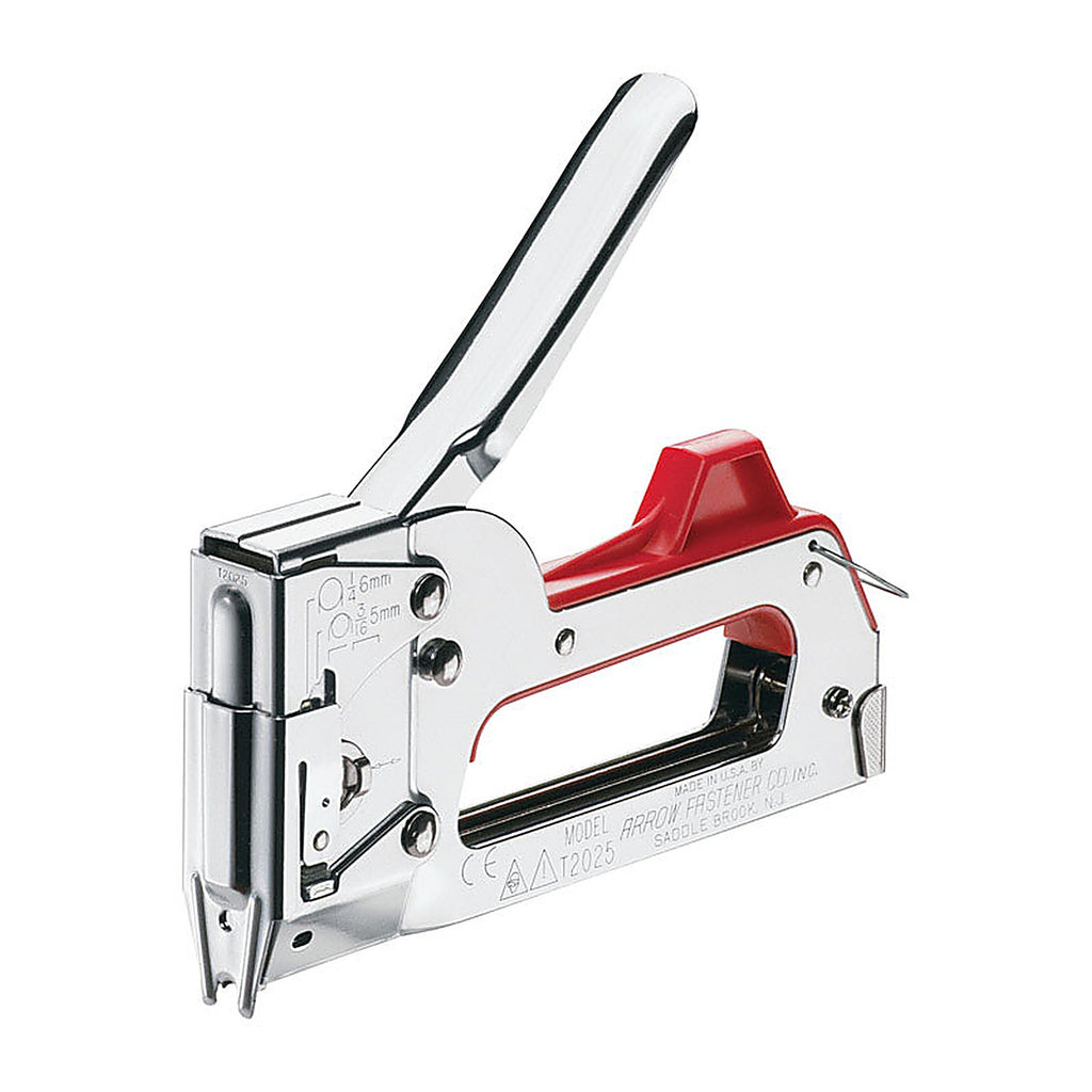 Arrow Fastener T2025-6 5/16 in. Flat, Round Stapler and Tacker Red/Silver