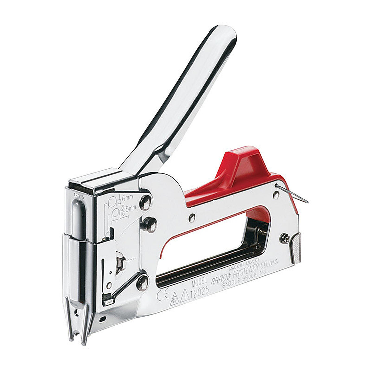 Arrow Fastener T2025-6 5/16 in. Flat, Round Stapler and Tacker Red/Silver