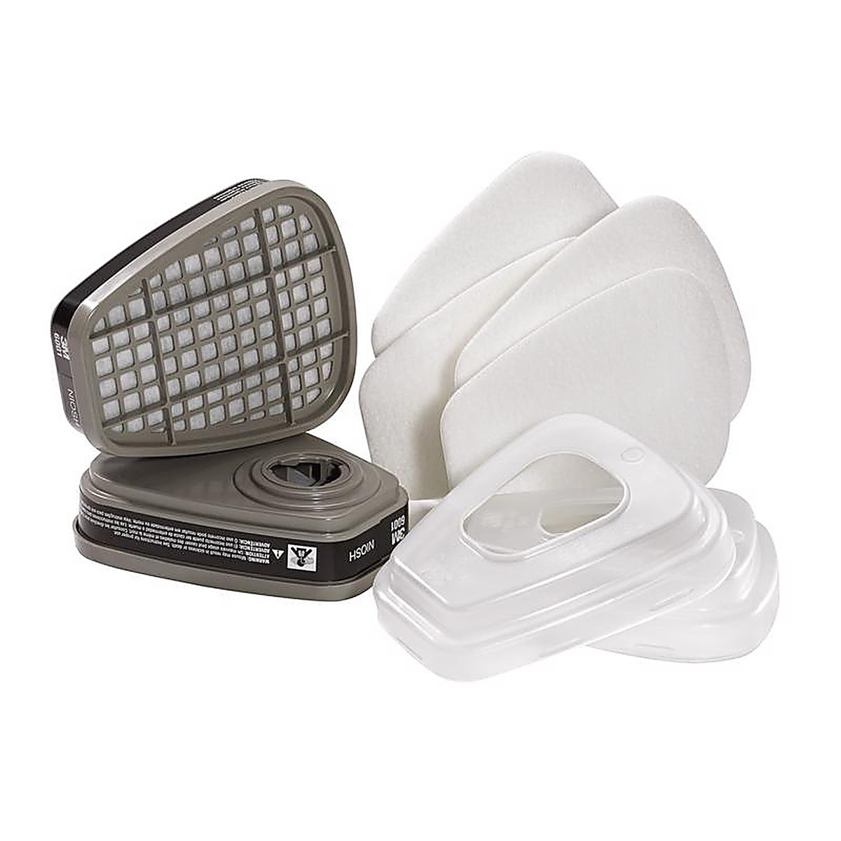 3M 6023P1-DC P95 Paint Project Respirator Supply Kit 6000 & 7000 Gray 8 pc