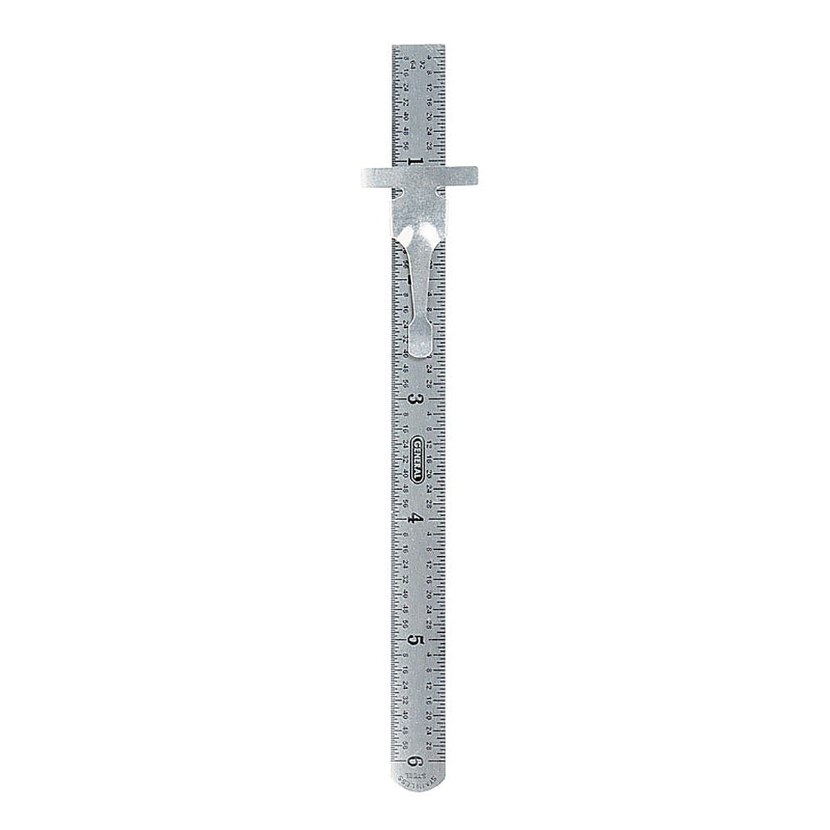 General Tools 300/1 6 in. L x 1/2 in. W Stainless Steel Precision Rule Metric