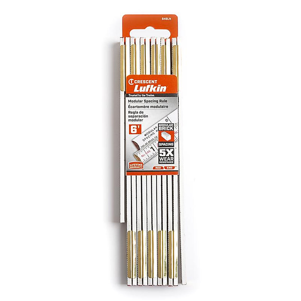 Crescent - 646LN - Lufkin 72 In. L X 5/8 In. W Wood Folding Masonry Rule SAE
