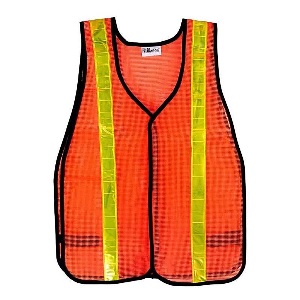 C.H. Hanson 55150 Reflective Polyester Mesh Safety Vest Orange One Size Fits All