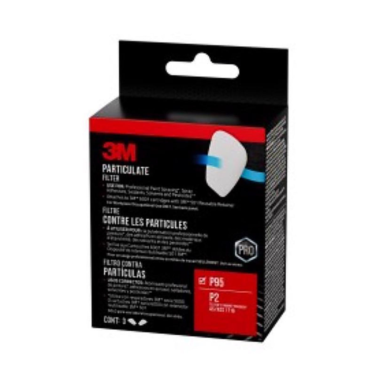 3M 5P71P6-C P95 Paint Spray and Pesticide Respirator Mask Replacement Filter 5000 White 6 pk