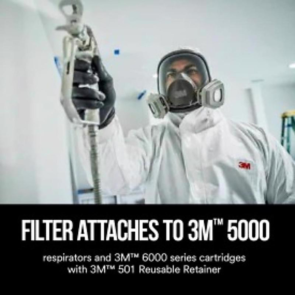 3M 5P71P6-C P95 Paint Spray and Pesticide Respirator Mask Replacement Filter 5000 White 6 pk