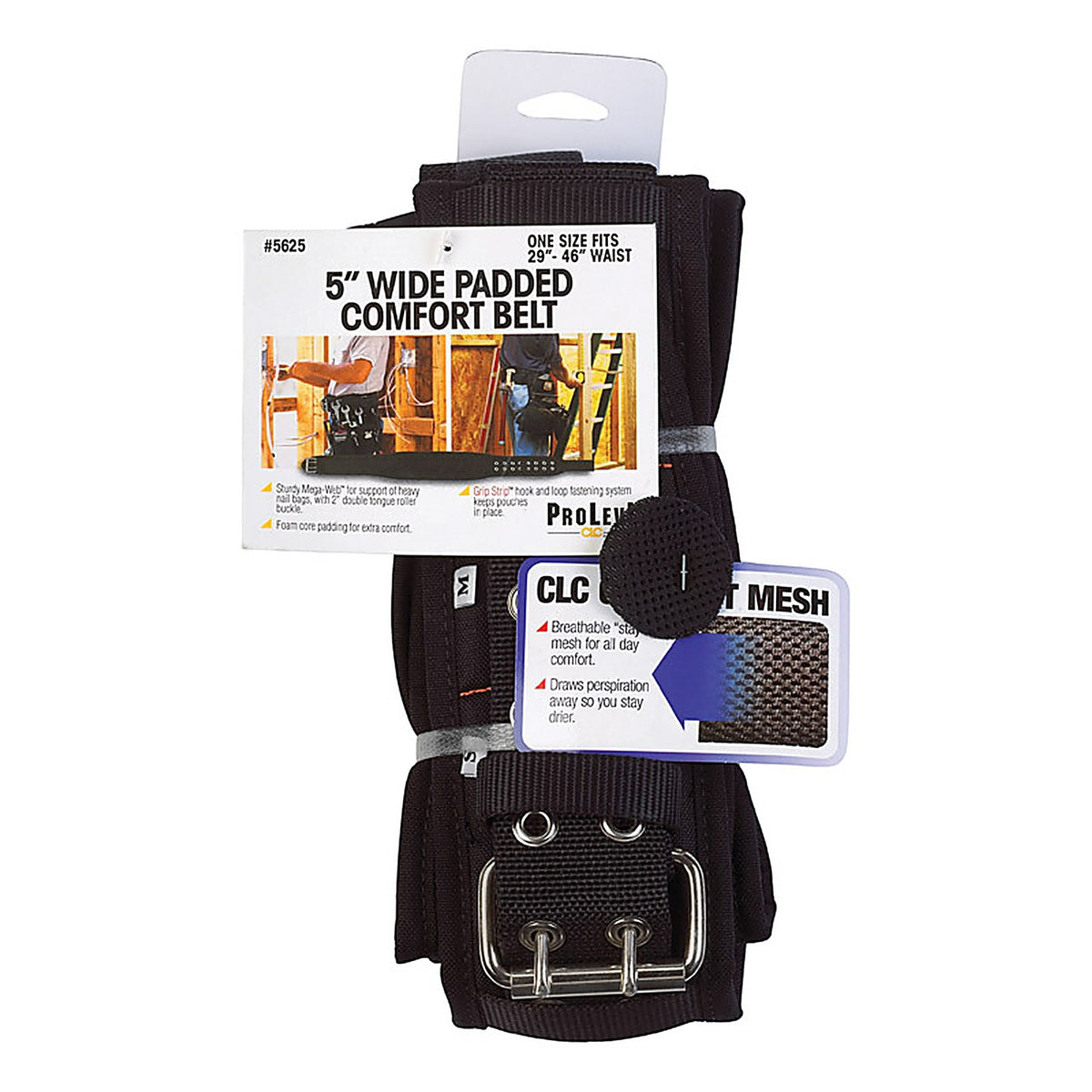 CLC 5625 Nylon Work Belt 4.25 in. L X 12.5 in. H Black 29 in. 46 in.