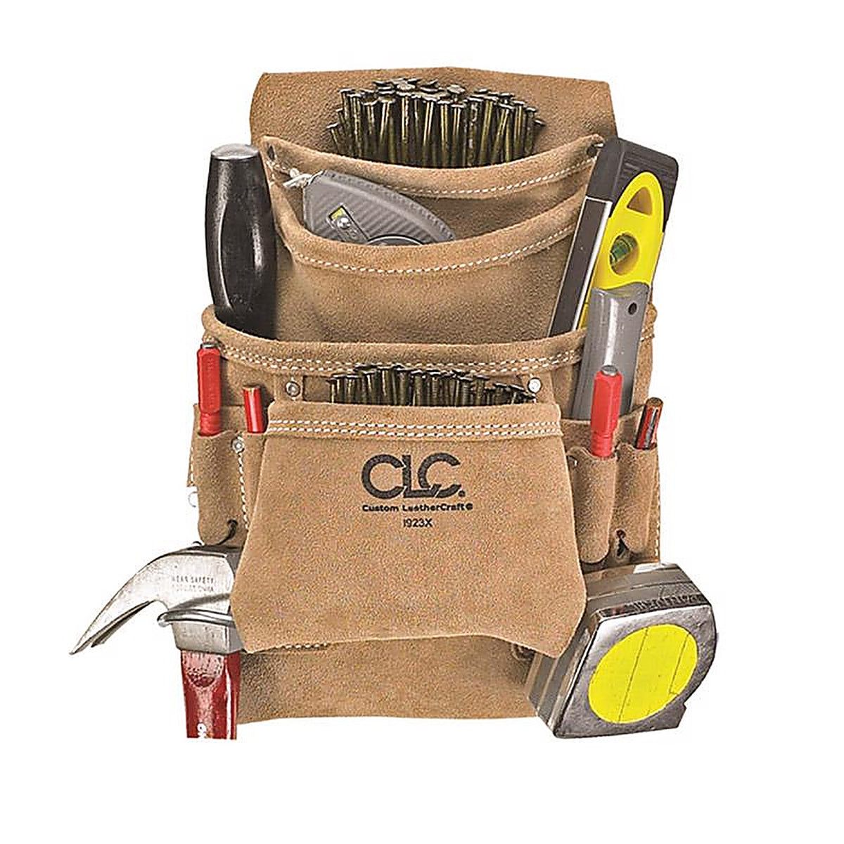 CLC I923X 3 in. W X 11.5 in. H Suede Nail and Tool Pocket Apron 10 pocket Tan 1 pc
