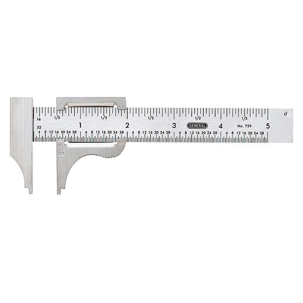 General Tools 729 4 in. L x 2-3/4 in. W Slide Caliper 1/pc.