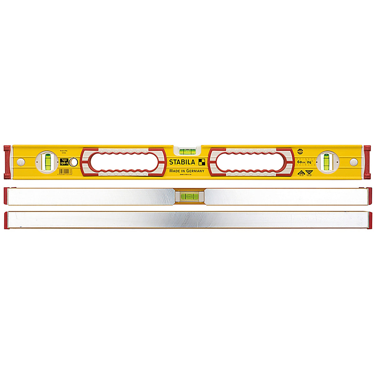 Stabila - 37424 - 24 In. Aluminum Type 196 Heavy Duty Level 3 Vial
