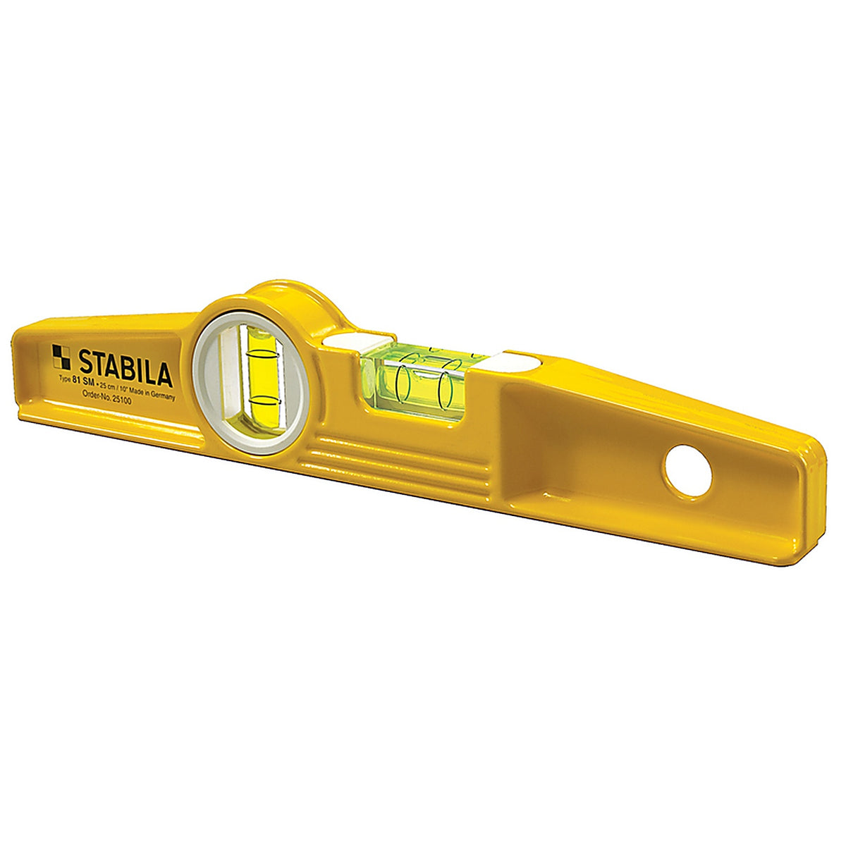 Stabila - 25100 - 10 In. Aluminum Magnetic Type 81 Sm Torpedo Level 2 Vial