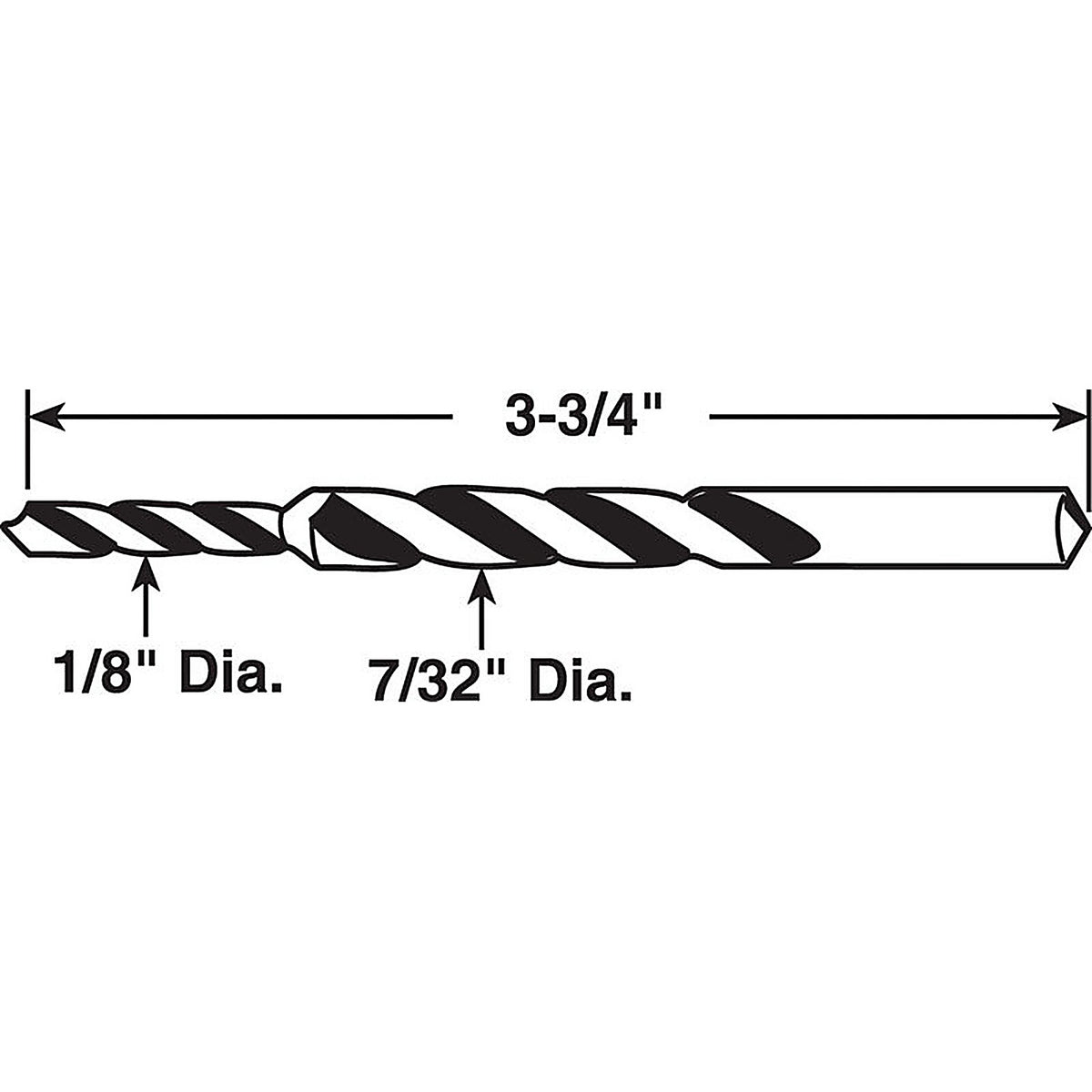 Prime-Line P7922 7/32 in. x 3.75 in. L Steel Step Drill Bit 1/pc.