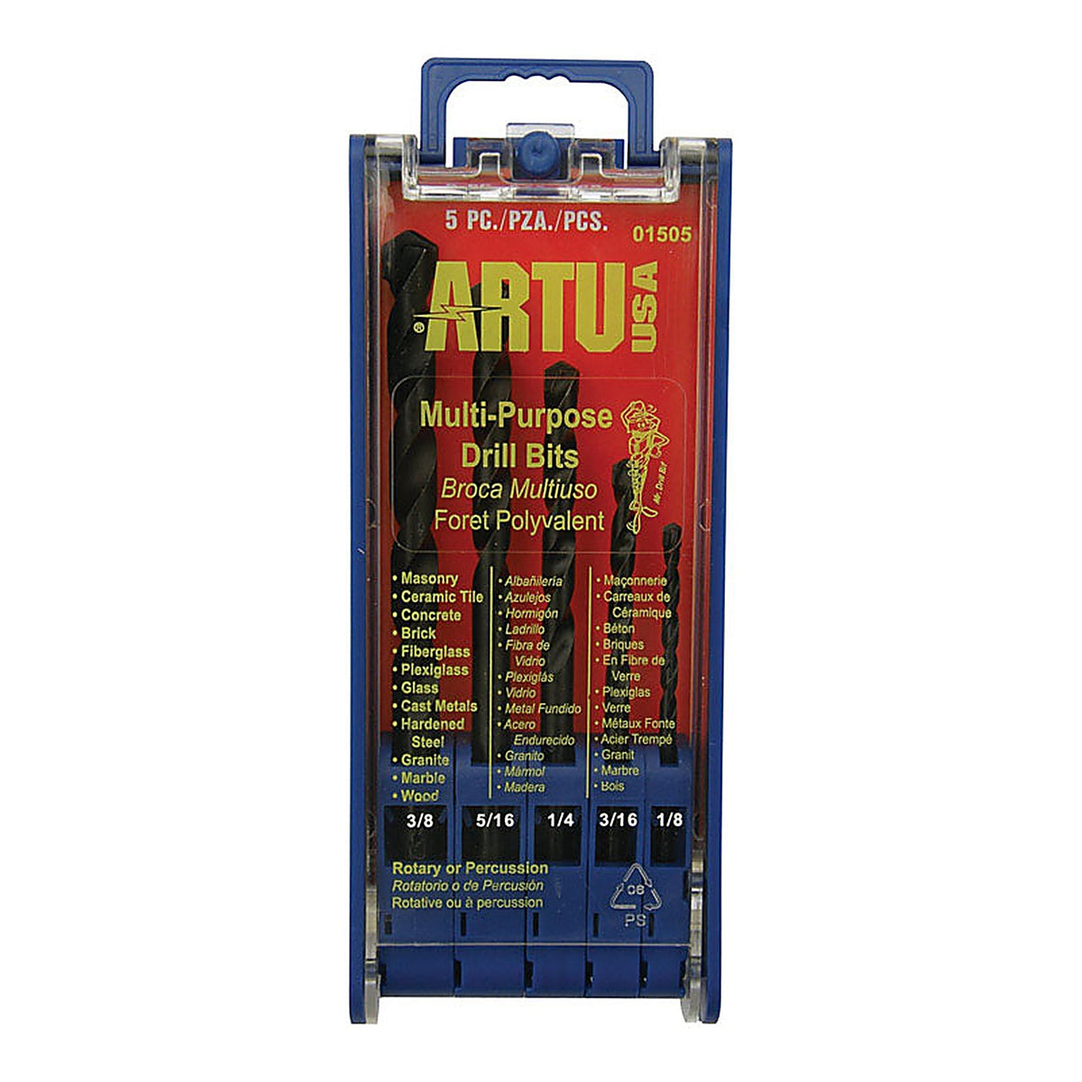 Artu 1505 Tungsten Carbide Tipped Drill Bit Set 5/pc.