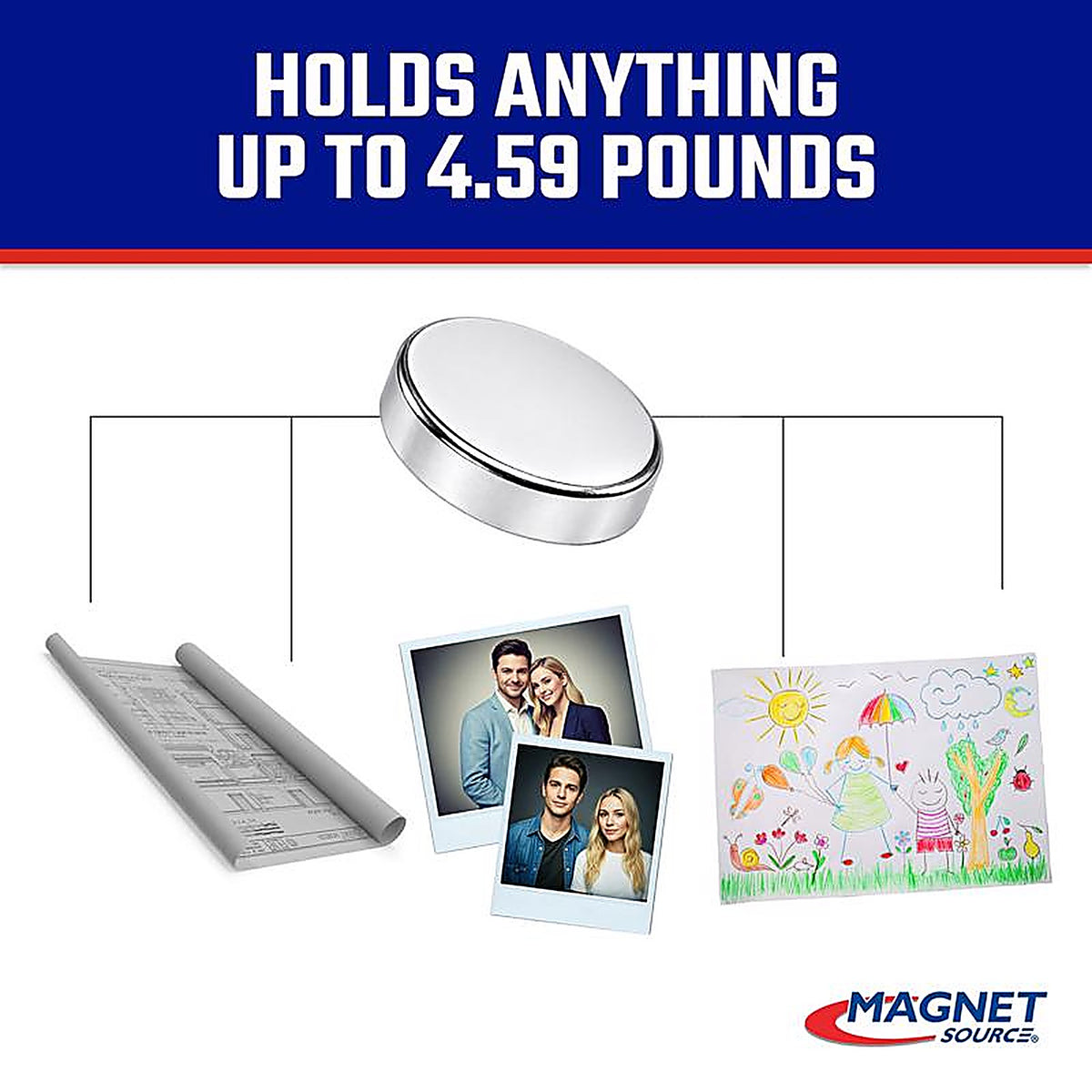 Master Magnetics 7046 .118 in. Neodymium Super Disc Magnets 4.3 lb. pull 35 MGOe Silver 6/pc.