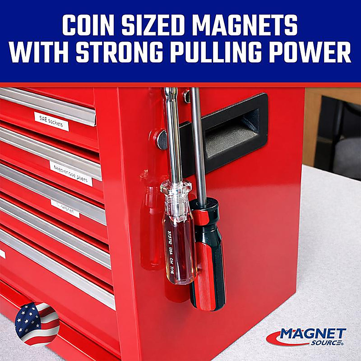 Master Magnetics 7047 .118 in. Neodymium Super Disc Magnets 6.5 lb. pull 35 MGOe Silver 3/pc.