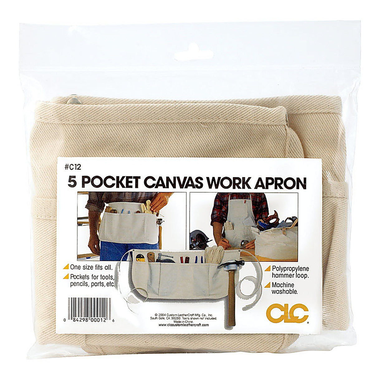 CLC C-12 29 in. 50 in. Cotton Waist Apron White 1 pk